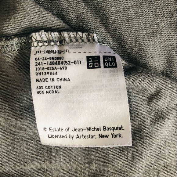 Uniqlo Jean-Michel Basquiat SPRZ NY Graphic Tank Top in Dark Gray Size XS - Picture 5 of 8